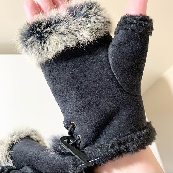 NWT Fjallprodukter AB Fingerless Faux Fur Adjustable Gloves - Picture 5 of 9